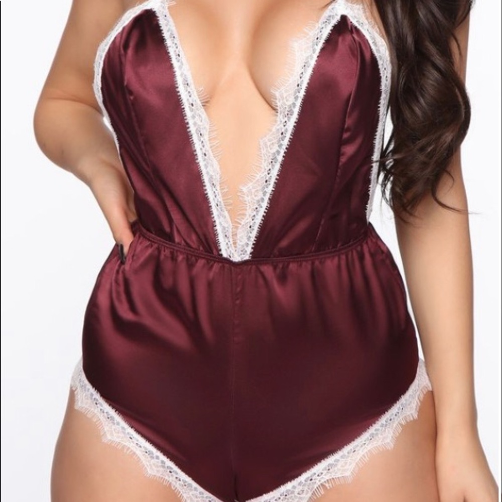Fashion Nova /Sleepy Nights Satin Sleep Romper